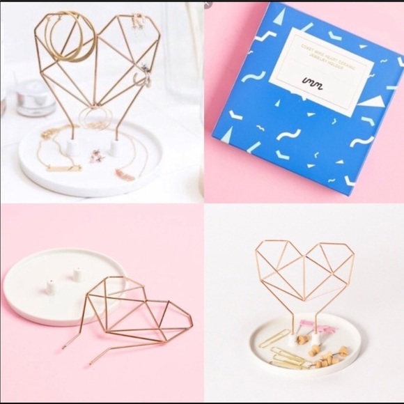 IMM Living Coxet Wire Heart Ceramic Jewelry Holder - Picture 11 of 11